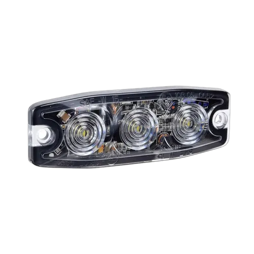 Narva High Powered Low Profile Led Warning Light (White) - 3 x 1 Watt Leds