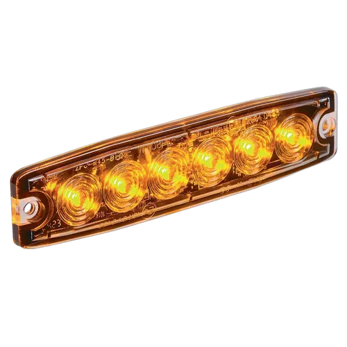 Narva High Powered Low Profile Led Warning Light (Amber) - 6 x 1 Watt Leds