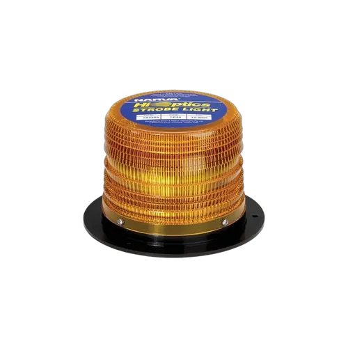 Narva High Output Led Strobe Light (Amber) 4 Selectable Flash Patterns, Flange Base, 12/24V