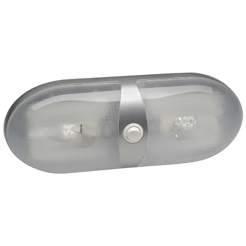 Narva Dual Interior Dome Lamp w/ Off/On Switch w/ Silver Satin Finish