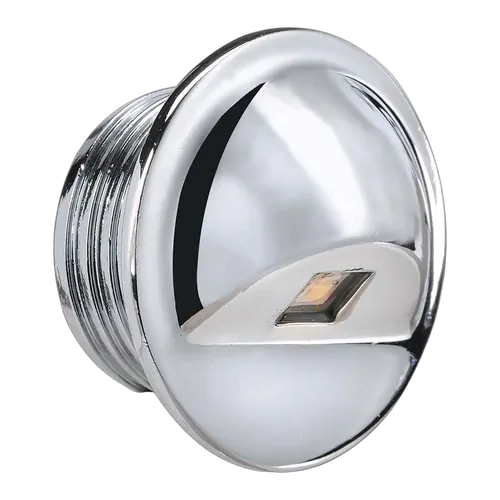 Narva 10-30v LED Chrome Step Light (Cool White) (Blister 1PK)