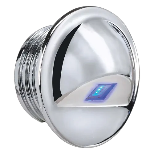 Narva 10-30v LED Chrome Step Light (Blue (Blister 1PK)