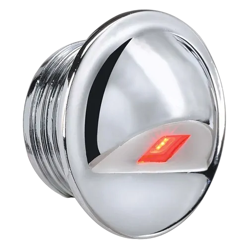 Narva 10-30v LED Chrome Step Light (Red) (Blister 1PK)
