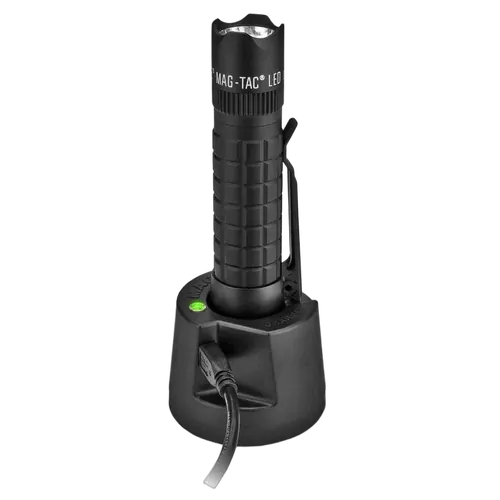 Maglite MAG-TAC LED RECHARGEABLE FLASHLIGHT SYSTEM CROWNED BEZEL