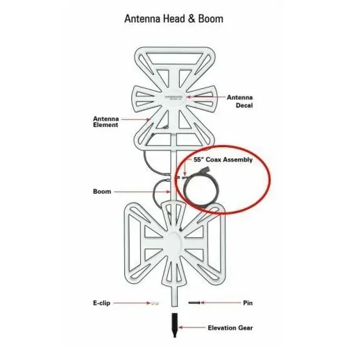 Winegard Coax Assembly For The H/V Antenna. 55" 3753040.