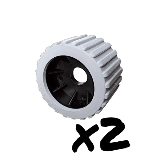 24x Ribbed Grey Wobble Roller 20mm -22mm