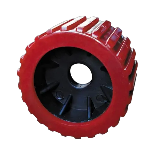 5" Ribbed Red Wobble Roller 26mm