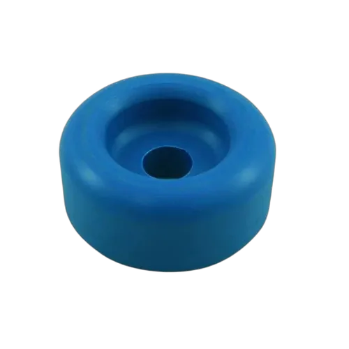 Front End Cap Roller 3" Blue Nylon - Bore 17mm