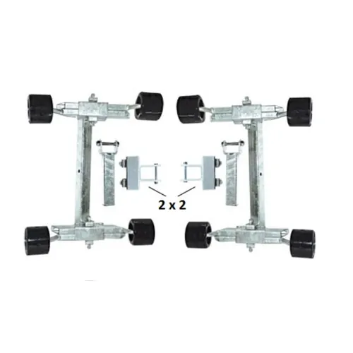 8" Adjustable Wobble Roller Assembly Kit 2" x 2"