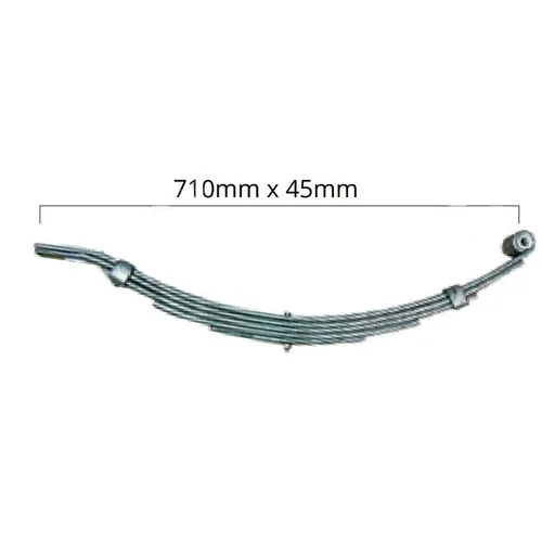 4 Leaf Slipper Spring Dacromet - 45mm wide x 8mm x 710mm