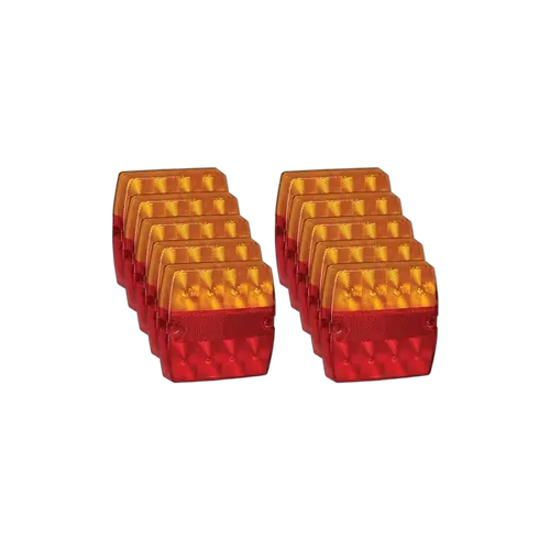 Narva 12V Model 34 Led Slimline Stop/Tail Direction Indicator Lamp (Square) 0.5 Cable (10 Pack)