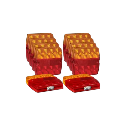 Narva 9-33V Model 34 Led Slimline Rear Combo Lamp With Licence Plate Lamp 0.5M Cable(10 Pack)