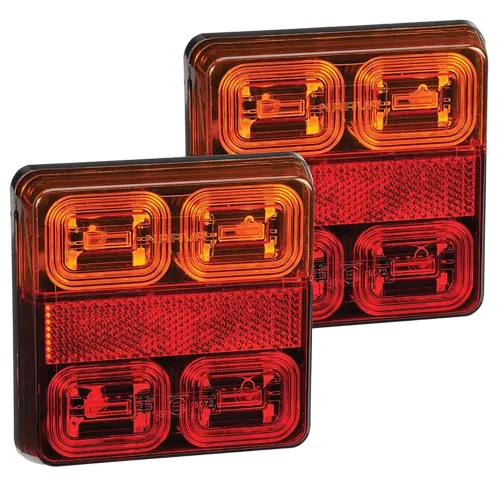 Narva 12V Model 35 Led Slimline Rear Stop/Tail Direction Indicator Lamps (Square Lamps)