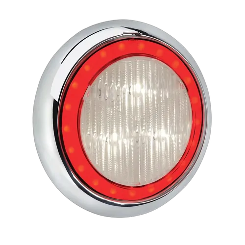 Narva 9-33 Volt Model 43 Led Reverse Lamp (White) With Red Led Tail Ring