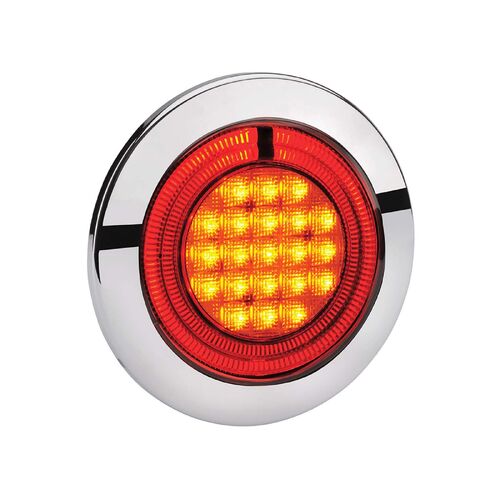 Narva 9-33 Volt Model 56 Led Rear Direction Indicator Lamp (Amber) With Red Led Tail Ring