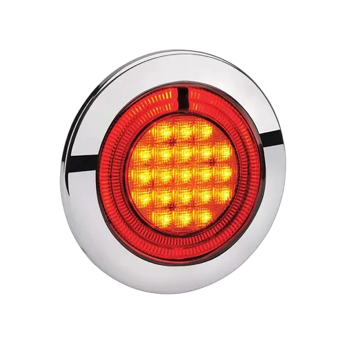 Narva 9-33 Volt Model 56 Led Rear Direction Indicator Lamp (Amber) With Red Led Tail Ring