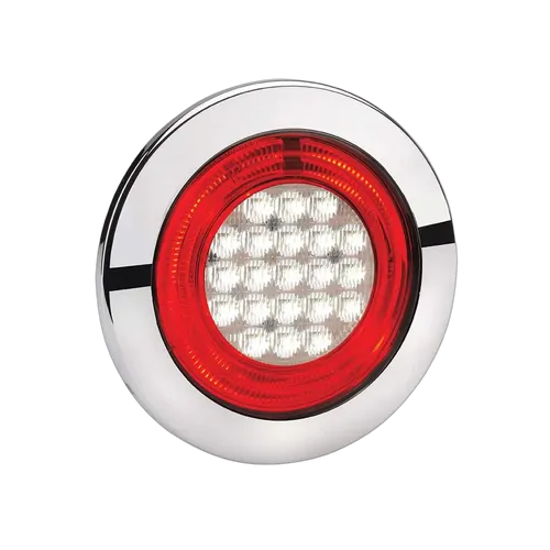 Narva 9-33 Volt Model 56 Led Reverse Lamp (Red) With Red Led Tail Ring