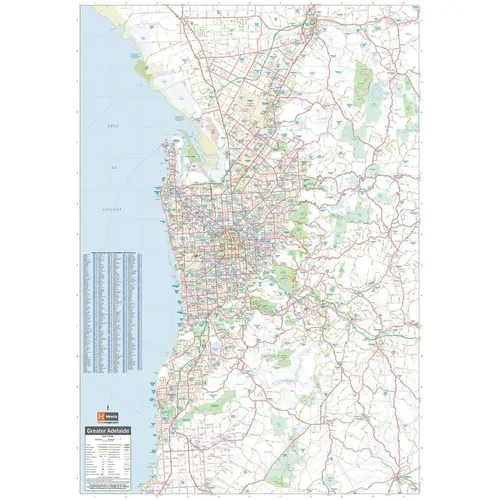 Adelaide & Region Map - 700x1000 - Laminated