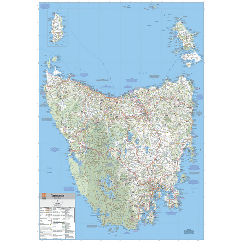 Tasmania State Supermap - 1000x1430 - Laminated