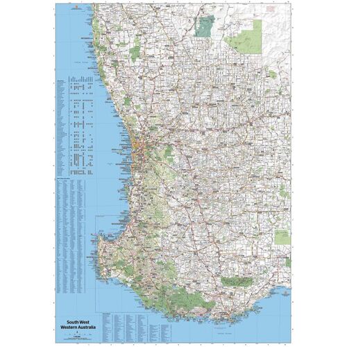 South West WA Supermap - 1000x1430 - Laminated