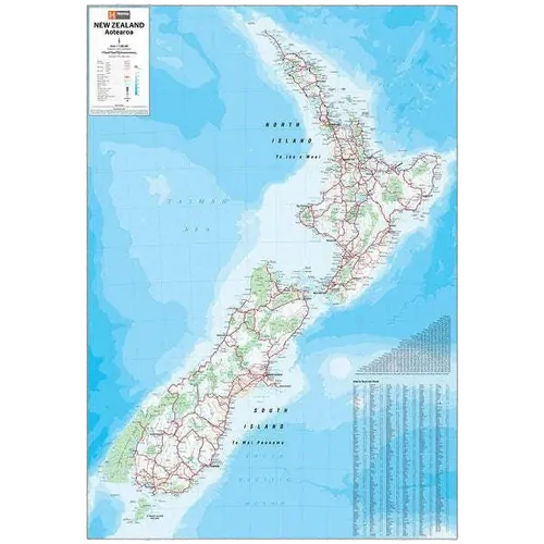 New Zealand Supermap - 1000x1430 - Laminated