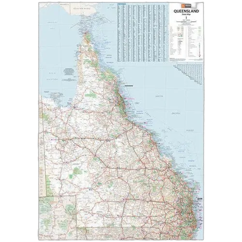 Queensland State Map - 700x1000 - Unlaminated