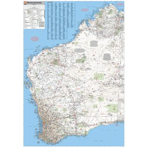 Western Australia State Map - 700x1000 - Unlaminated