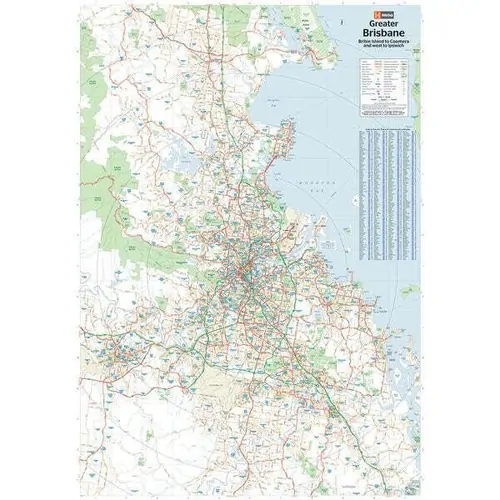Brisbane & Region Map - 700x1000 - Laminated