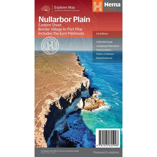 Nullarbor Plain - Eastern Map - Border Village to Port Pirie