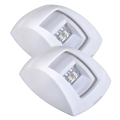 Narva 9-33V 1 Nautical Mile Led Port And Starboard Lamps White With Clear Lenses