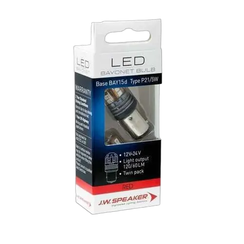 JW Speaker Led P21/5W Bay15D Bayonet (Red Stop/Tail)