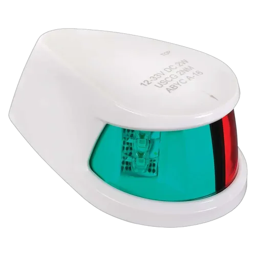 Narva 9-33V 2 Nautical Mile Led Bi-Colour Lamp White With Red/Green Lenses (Blister Pack Of 1)