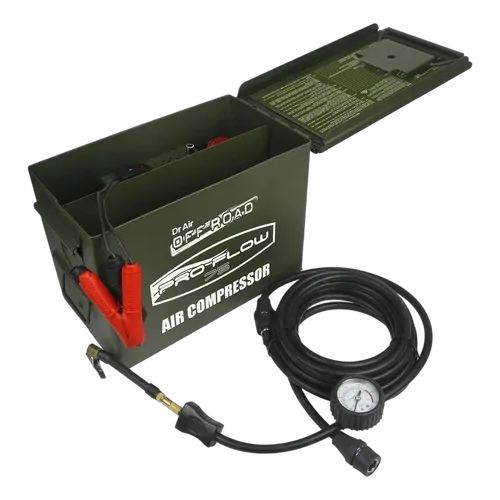 DR AIR PRO FLOW 75L/MIN HEAVY DUTY AIR COMPRESSOR IN AMMO BOX AC575