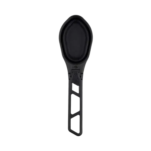Camp Kitchen Folding Serving Spoon Black