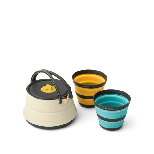 SEA TO SUMMIT Frontier UL Collapsible Kettle Cook Set - [3 Piece] 1.1L Kettle, 2x Mug