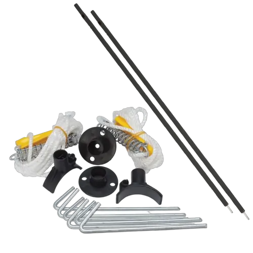 Supex 12v Awning Rope Cradle Pole Pack Black