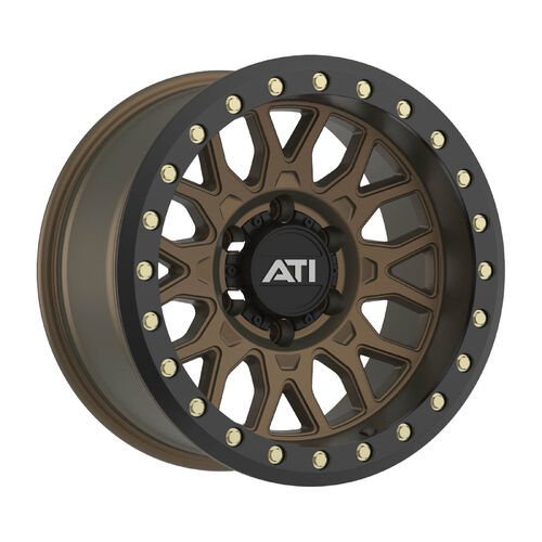 At-01 17X8.5 Hybrid Beadlock Wheel - Bronze (5X150) [Offset: -25] [Ring Option: Black Imitation Beadlock Ring V1]