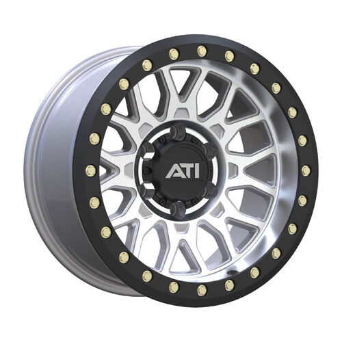 At-01 17X8.5 Hybrid Beadlock Wheel - Machined (5X150) [Offset: -25] [Ring Option: Black Imitation Beadlock Ring V1]
