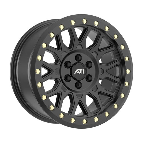 At-01 17X8.5 Hybrid Beadlock Wheel - Black (6X114.3) [Offset: 0] [Ring Option: Black Imitation Beadlock Ring V1]