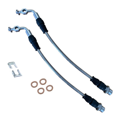 Ati Braided Brake Lines - Front Caliper - Toyota Landcruiser 76 78 79 Series
