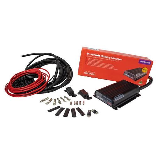 REDARC Dual Input 25A IN-VEHICLE DC-DC Charger & Universal Wiring Kit