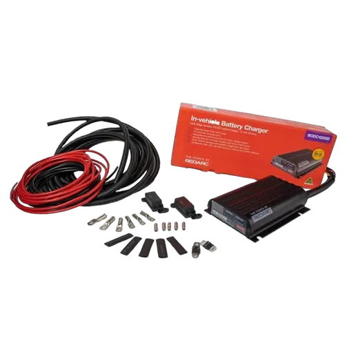 REDARC Dual Input 25A IN-VEHICLE DC-DC Charger & Universal Wiring Kit