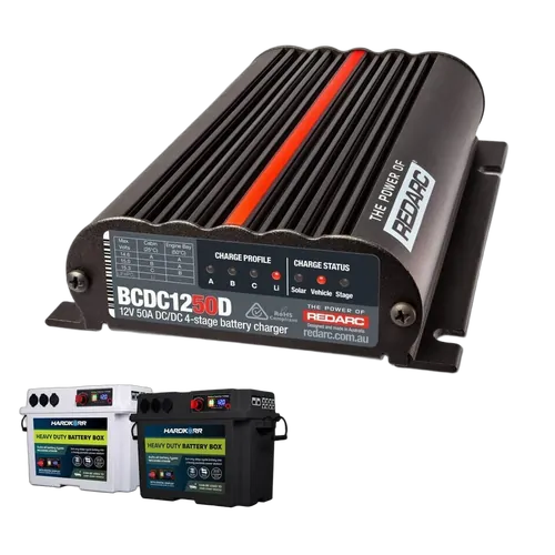Hardkorr Heavy Duty Battery Box with BCDC1250D Combo