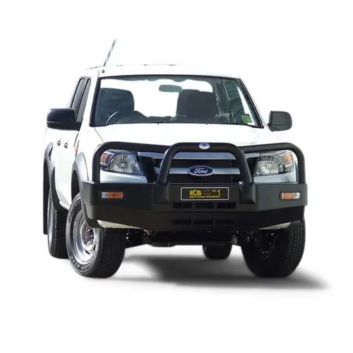 ECB Big Tube Bar to Suit Ford Ranger PK 04/09 to 09/11 Silver Hammer Tone