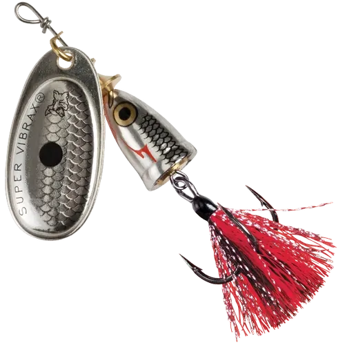 Blue Fox Vibrax Fox Tail Size 2 - 6gm - Silver Shiner
