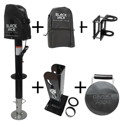 Black Jack Electric Trailer Jack w/ Clamp 12v