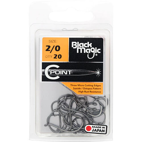 Black Magic C -Point 2/0 Hook Economy Pack (20)