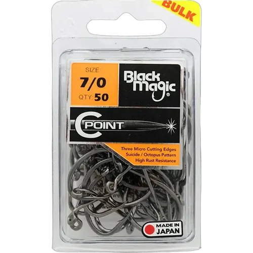 Black Magic C -Point 7/0 Hook Charter Pack (50)