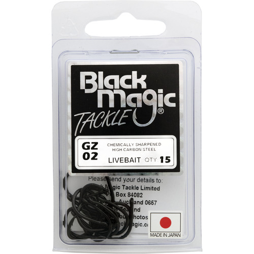 Black Magic GZ #02 LiveBait Hook Economy Pack (15)
