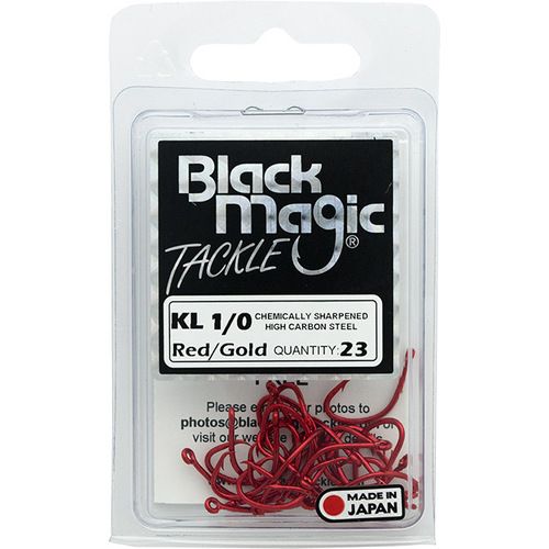 Black Magic KL Red 1/0 Hook Economy Pack (23)
